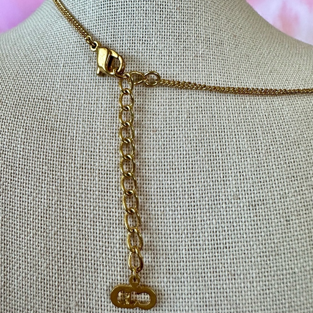 Dior Gold Saddle Pendant Necklace - Picture 6 of 8